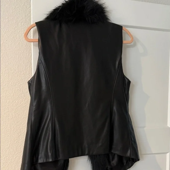 Marc New York Black Faux Fur Vest - Picture 4 of 4